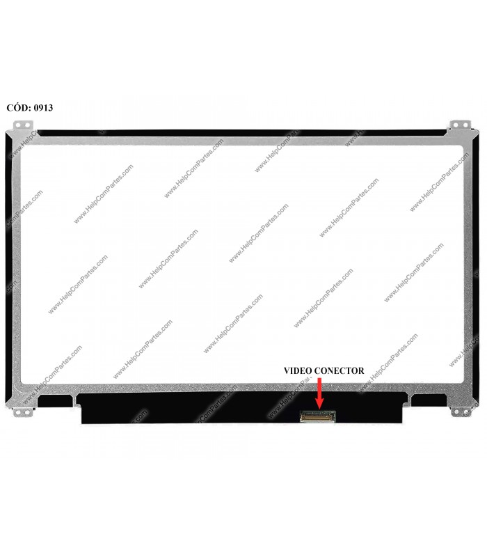 DISPLAY 13.3" 30PIN WLED SLIM WXGA HD (1366x768) GLOSSY 60Hz N-TS VC-D PCBA FLAT SEG. U/D BRACKET N133BGE-EAB ORIG.