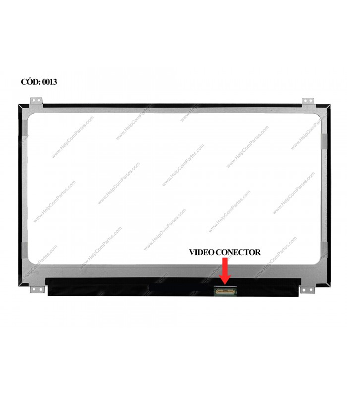 DISPLAY 15.6" 40PIN WLED SLIM WXGA HD (1366x768) GLOSSY 60Hz N-TS LVDS VC.D PCBA FLAT SEG. U/D BRACKET NT156WHM-N10 ORIG.
