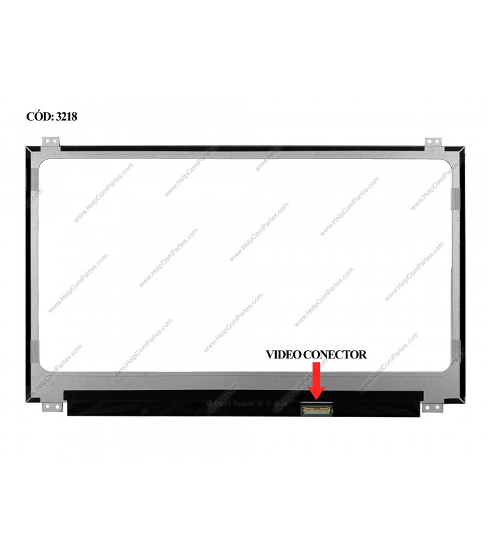 DISPLAY 15.6" 40PIN WLED SLIM WXGA HD (1366x768) GLOSSY 60Hz LVDS VC.D PCBA FLAT SEG. U/D BRACKET 762513-001 95% ORIG. (DS)