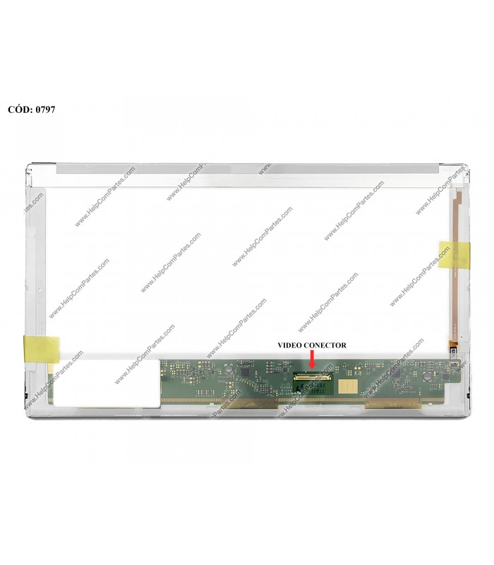 DISPLAY 14.0" 40PIN WLED WXGA HD (1366x768) MATTE 60Hz LVDS VC-D PCBA BENT NO BRACKETS LP140WH1(TL)(C1)