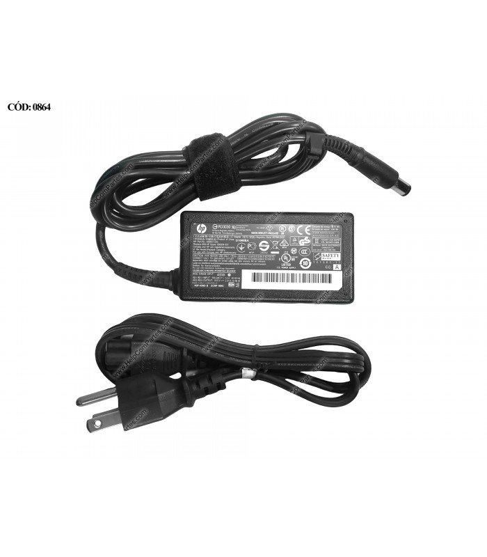 CARGADOR HP 19.5V---2.31A 45W PIN 7.4*5.0 100-240V~ US 50-60Hz 3PRONG 696607-003 OEM