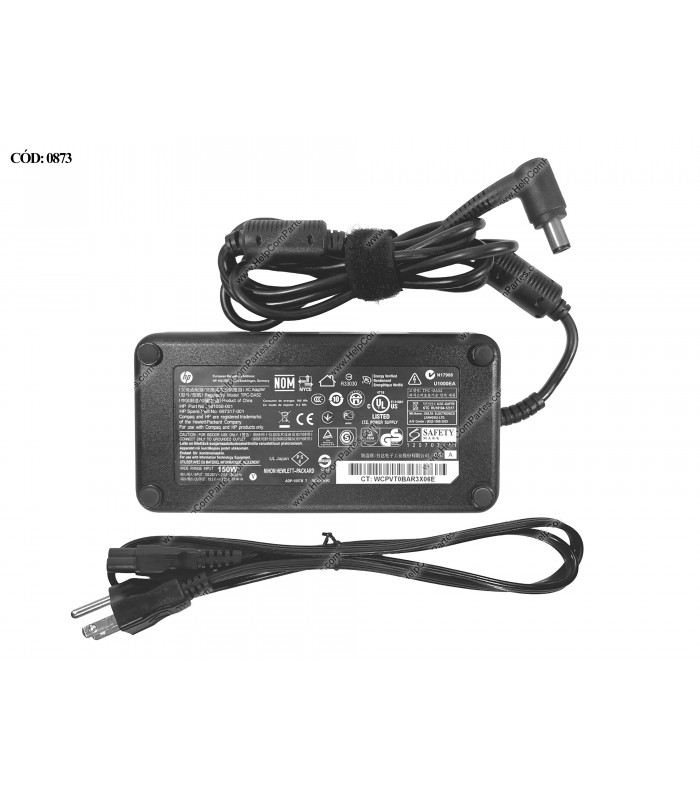 CARGADOR HP 19V---7.69A 150W PIN 7.4*5.0 100-240V~ US 50-60Hz 3PRONG 681058-001 OEM