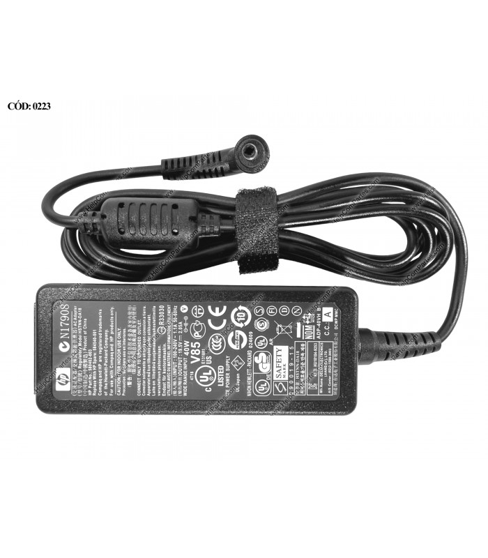 CARGADOR HP 19.5V---2.05A 40W PIN 4.0*1.7 100-240V~ US 50-60Hz 3PRONG SIN CABLE DE PODER 580402-003 744893-001 OEM