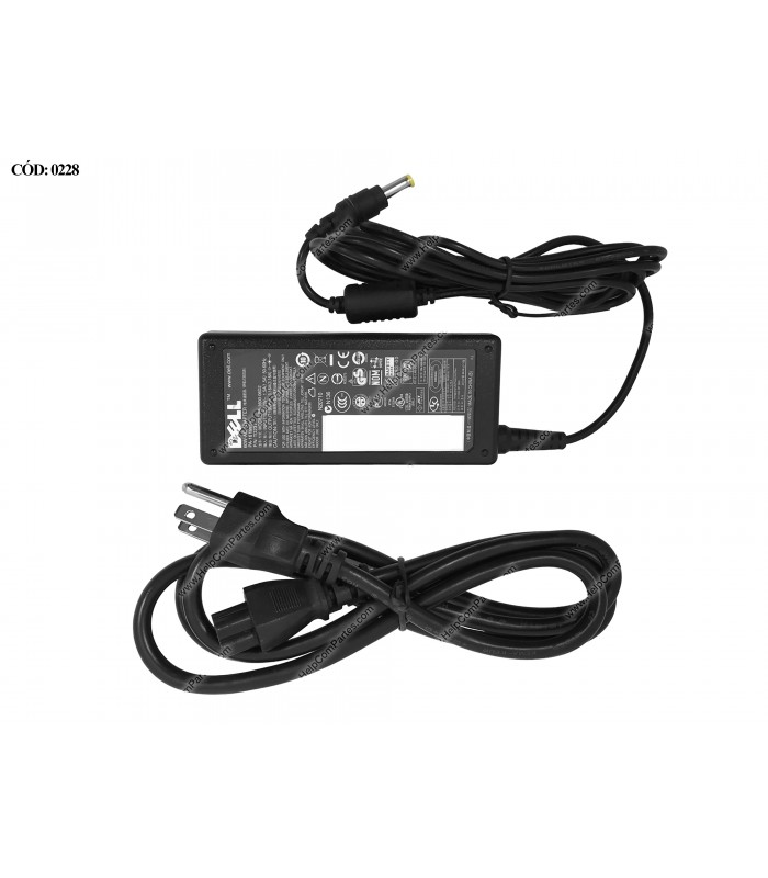 CARGADOR DELL 19V---3.16A 60W PIN 5.5*2.5 100-240V~ US 50-60Hz 3PRONG 0TD231 OEM
