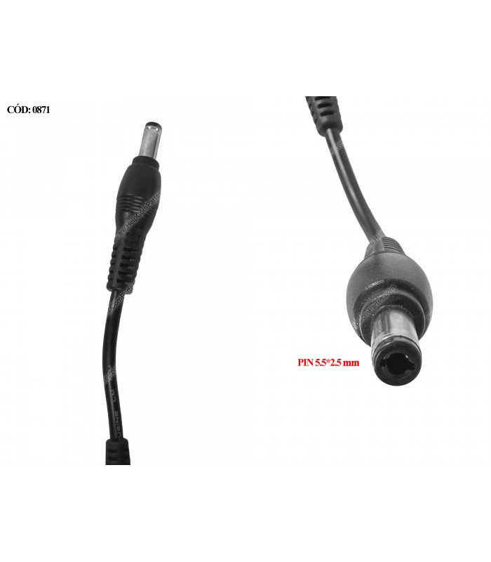 CARGADOR TOSHIBA 19V---1.58A 30W PIN 5.5*2.5 100-240V~ US 50-60Hz 2PRONG PA3743U-1ACA OEM