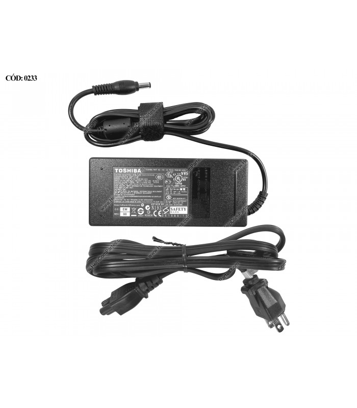 CARGADOR TOSHIBA 19V---4.74A 90W PIN 5.5*2.5 100-240V~ US 50-60Hz 3PRONG PA3516E-1AC3 OEM
