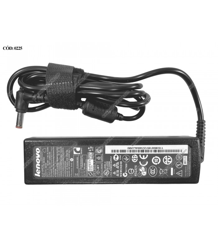 CARGADOR LENOVO 20V---3.25A 65W PIN 5.5*2.5 100-240V~ US 50-60Hz 3PRONG SIN CABLE DE PODER 36001651 OEM