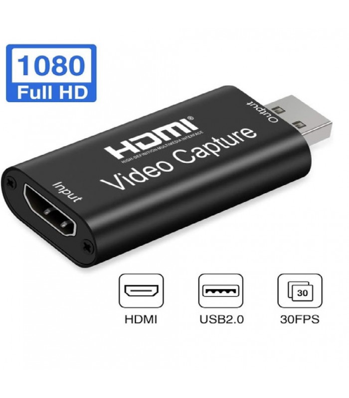 CAPTURADORA ANERA USB A HDMI VIDEO 4K 1080P 60FPS/ IMPUT MAX 4K OUTPUT MAX 1080P / AE-DUC201