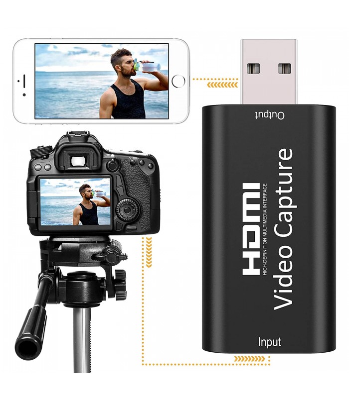 CAPTURADORA ANERA USB A HDMI VIDEO 4K 1080P 60FPS/ IMPUT MAX 4K OUTPUT MAX 1080P / AE-DUC201