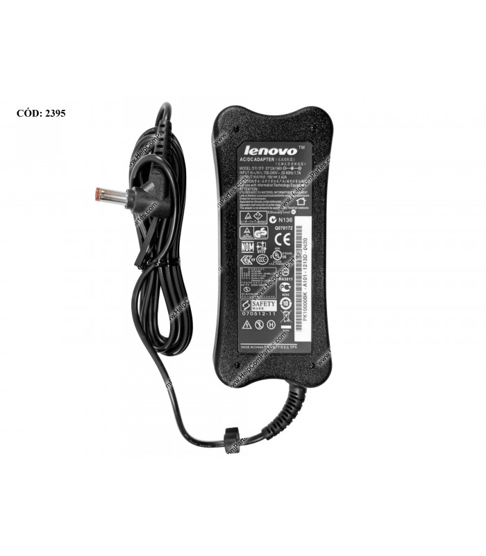 CARGADOR LENOVO 19V---3.42A 65W PIN 5.5*2.5 100-240V~ US 50-60Hz 3PRONG SIN CABLE DE PODER 36001313 OEM