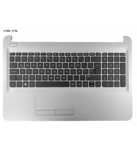 HP ASSY W/KB W/PLMRST W/TP /HP 15-AY 15-BA 15T-AY 15Z-BA 15-BD 15-BE 15-BF SERIES 855022-161 SLV LA ORIG.
