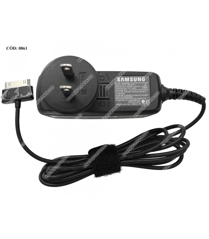 CARGADOR SAMSUNG GALAXY TAB 5V---2A 10W 30PIN 100-240V~ US 50-60Hz 2PRONG ADP-40TH A ORIG.
