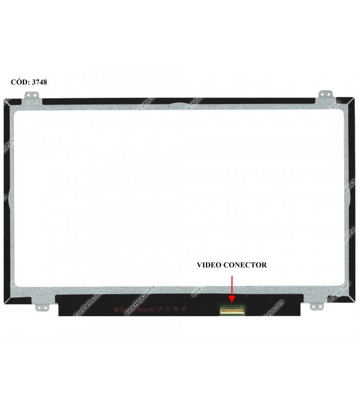 DISPLAY 14.0" 30PIN WLED SLIM FHD (1920x1080) MATTE 60Hz IPS eDP VC-D PCBA FLAT SEG. U/D BRACKET B140HAN01.3 ORIG