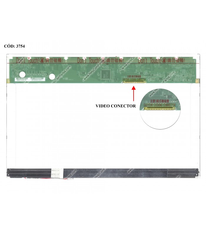 DISPLAY 14.1" 30PIN LCD CCFL WXGA (1440x900) MATTE 60Hz N-TS LVDS WEDGE PCBA BENT VC-D NO BRACKETS N141C1-L03 REV. C1 ORIG.