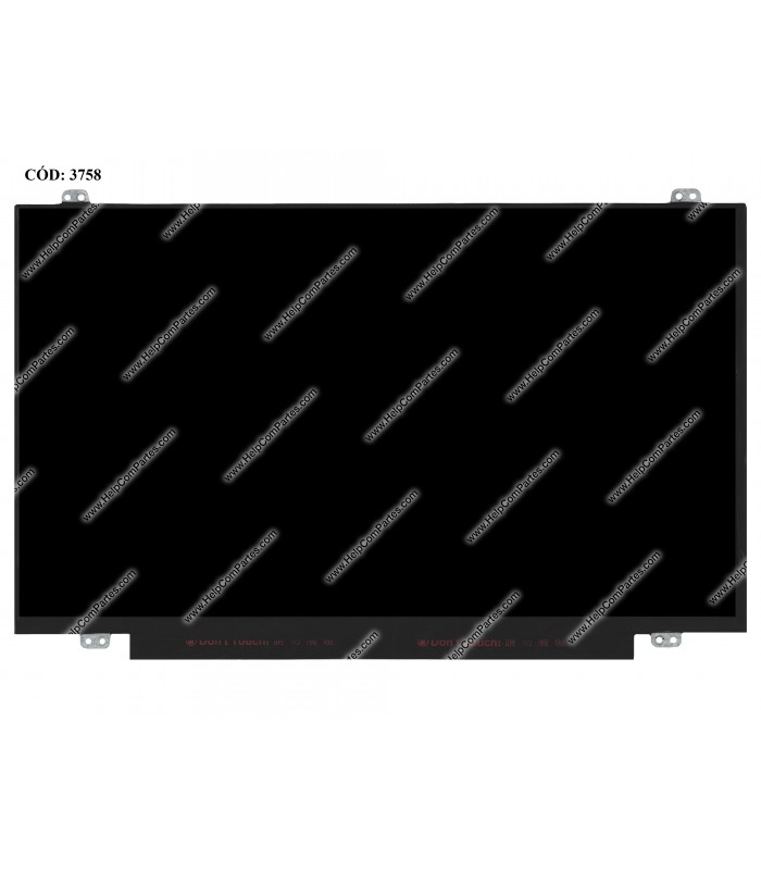 DISPLAY/TOUCH 14.0" 40PIN WLED SLIM WXGA HD (1366x768) GLOSSY 60Hz TS I²C/USB eDP VC-D PCBA FLAT SEG. U/D BRACKET