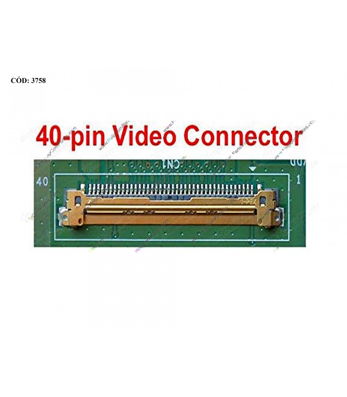 DISPLAY/TOUCH 14.0" 40PIN WLED SLIM WXGA HD (1366x768) GLOSSY 60Hz TS I²C/USB eDP VC-D PCBA FLAT SEG. U/D BRACKET
