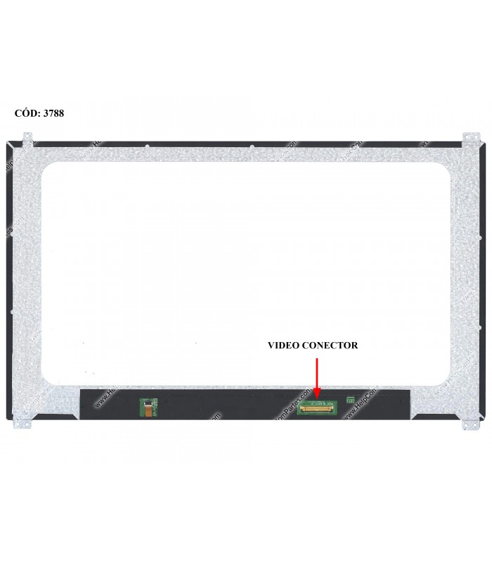 DISPLAY 14.0" 30PIN WLED SLIM WXGA HD (1366x768) MATTE 60Hz N-TS eDP VC-D PCBA BENT SEG. U/D BRACKET 0YPGW5 ORIG.