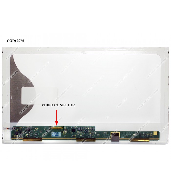 DISPLAY 15.6" 40PIN WLED WXGA HD (1366x768) GLOSSY 60Hz N-TS VC-I PCBA Bent 2,5cm NO BRACKET BLINDADO LP156WH2-TLA1 ORIG