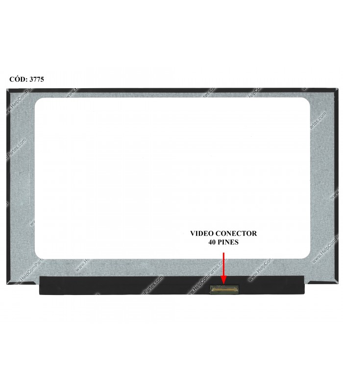 DISPLAY 15.6" 40PIN WLED SLIM FHD (1920x1080) NARROW MATTE 120HZ NTSC IPS N-TS eDP VC.D PCBA FLAT NO BRACKETS 0W6K1M ORIG.
