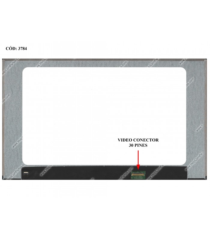 DISPLAY 15.6" 30PIN WLED SLIM WXGA HD (1366x768) NARROW MATTE 60Hz IPS N-TS eDP VC.D PCBA BENT NO BRACKET NT156WHM-N4T ORIG.