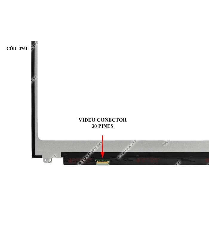 DISPLAY 17.3" 30PIN WLED SLIM FHD (1920x1080) MATTE 60HZ IPS N-TS eDP VC.I PCBA FLAT SEG. U/D BRACKET 