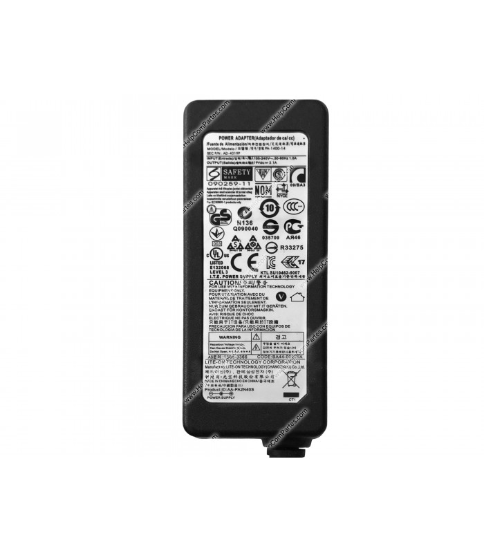 CARGADOR SAMSUNG 19V---2.1A 40W PIN 3.0*1.1 100-240V~ US 50-60Hz 3PRONG SIN CABLE DE PODER PA-1400-14 OEM