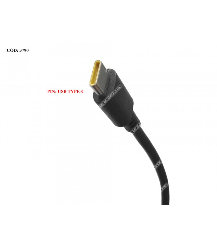 CARGADOR LENOVO USB-C 65W 20V---3.25A /15V---3A /9V---2A /5V---2A  100V-240V~ 50-60Hz US 2PRONG 01FR025 ORIG.