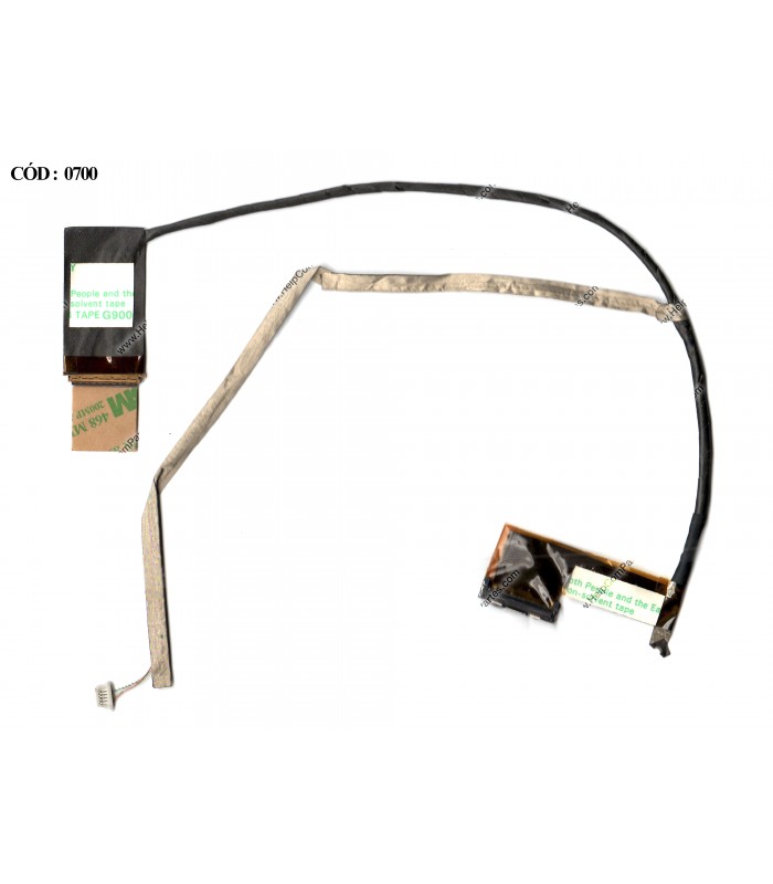 FLEX LCD HP COMPAQ CQ56 CQ56Z CQ62 CQ62Z G56 G62 G62M G62T G62X SERIES 40PIN (+ CONECTOR WEBCAM) 595196-001 ORIG.