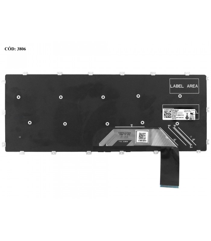 TECLADO DELL LATITUDE 3400 INSPIRON 15 5580 5585 5588 09X65Y BK LA ORIG.