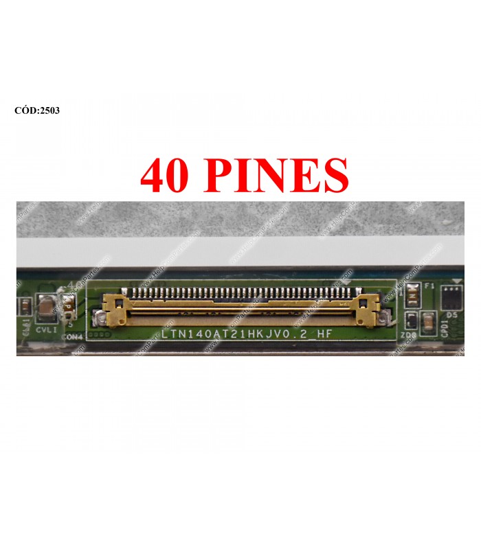 DISPLAY 14.0" 40PIN WLED SLIM WXGA HD (1366x768) MATTE 60Hz LVDS VC-I SEG. U/D BRACKET LTN140AT21-001