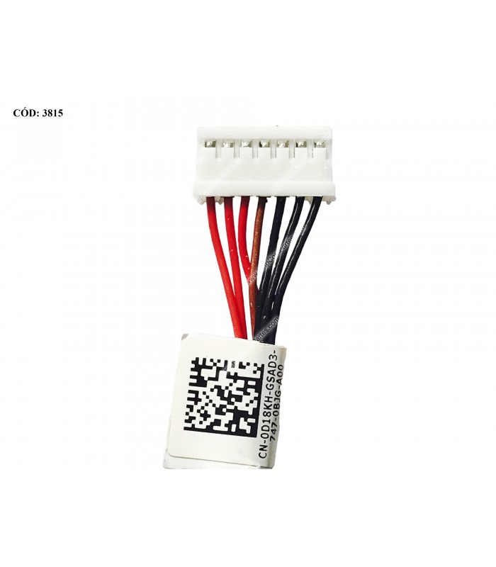 DC JACK POWER DELL INSPIRON 15 7000 7566 7567 SERIES +CABLE D18KH 0D18KH ORIG.
