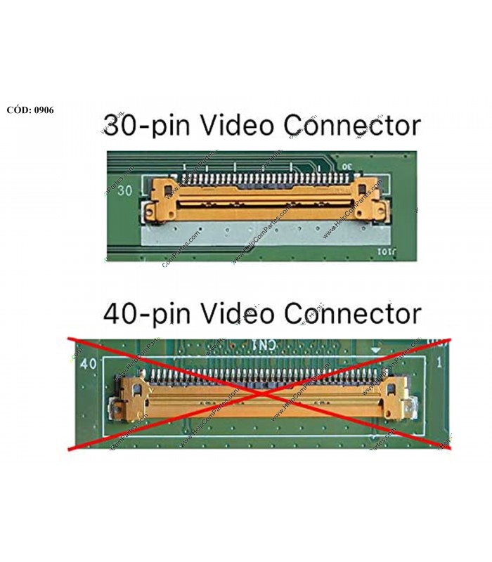 DISPLAY 15.6" 30PIN WLED SLIM WXGA HD (1366x768) GLOSSY 60Hz N-TS eDP VC.D PCBA FLAT SEG. U/D BRACKET (DS)