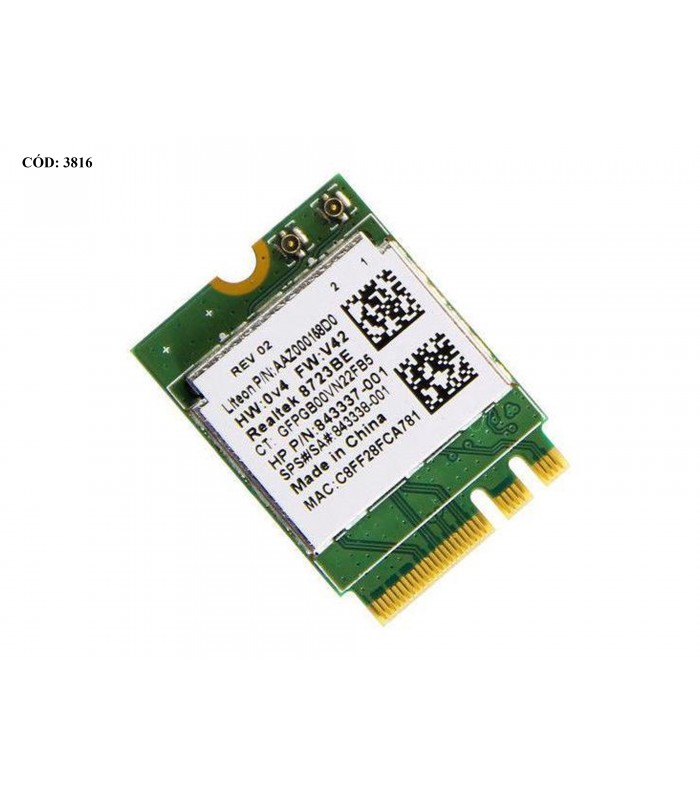 WI-FI M.2 NGFF 2230 REALTEK RTL8723BE 1X1 WIFI + BT 4.0 / 855106-855 843337-001 ORIG.