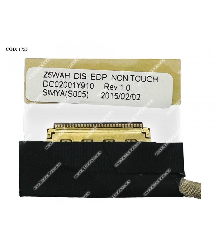 FLEX LCD ACER ASPIRE E5-571 E5-531 E5-511 E5-551 E5-521 E5-572 V3-572 V5-572 TRAVELMATE P256-M SERIES 30PIN ORIG.