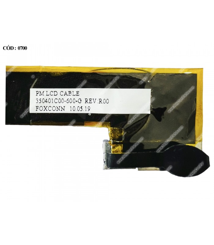 FLEX LCD HP COMPAQ CQ56 CQ56Z CQ62 CQ62Z G56 G62 G62M G62T G62X SERIES 40PIN (+ CONECTOR WEBCAM) 595196-001 ORIG.