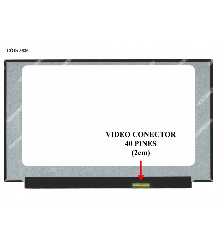 DISPLAY/TOUCH 15.6" 40PIN WLED SLIM HD (1366x768) NARROW MATTE 60HZ TS USB eDP VC.D 2CM PCBA FLAT NO BRACKETS 5D10T05360