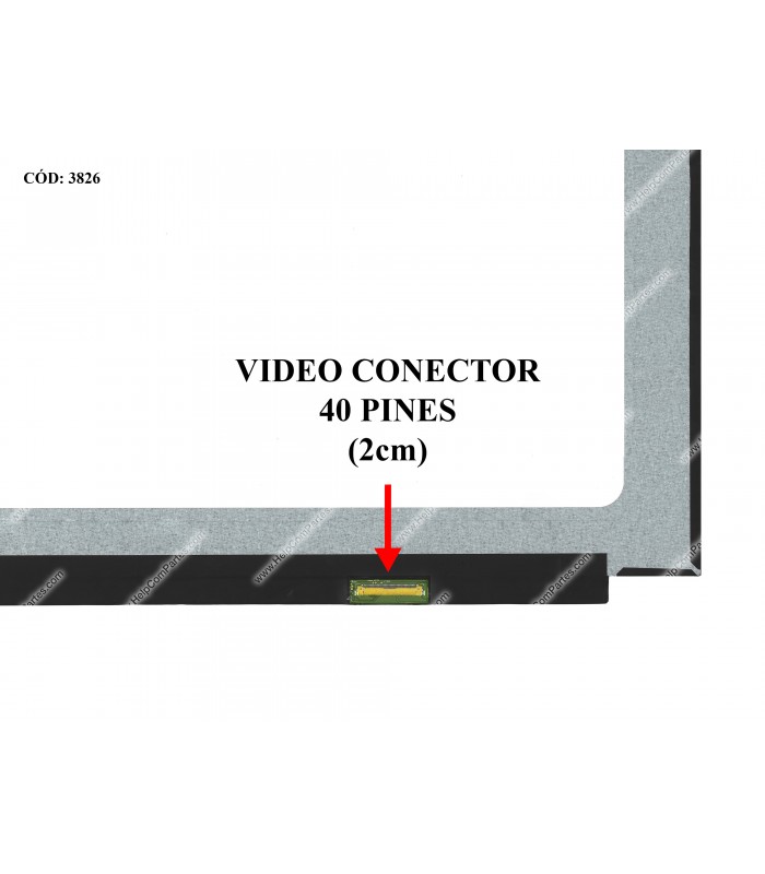 DISPLAY/TOUCH 15.6" 40PIN WLED SLIM HD (1366x768) NARROW MATTE 60HZ TS USB eDP VC.D 2CM PCBA FLAT NO BRACKETS 5D10T05360