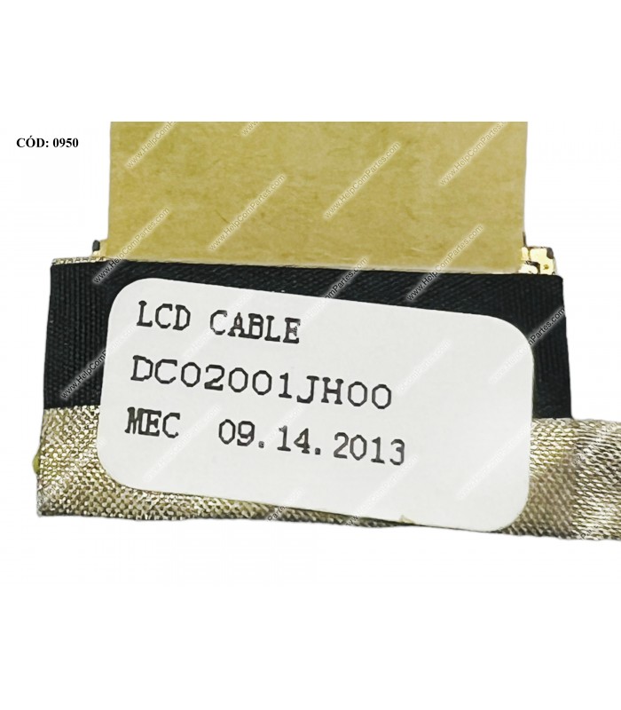 FLEX LCD HP PAVILION M6-1000 M6T-1000 ENVY M6-1000 M6-1100 M6-1200 M6-1300 SERIES 40PIN 686898-001 OEM