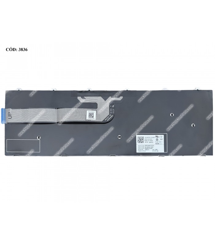 TECLADO DELL INSP. 15-3000 3552 3558 3542 5542 5547 5548 5545 5558 5555 5559 /17 5748 5749 SERIES BK BL-WH US ORIG (DS)