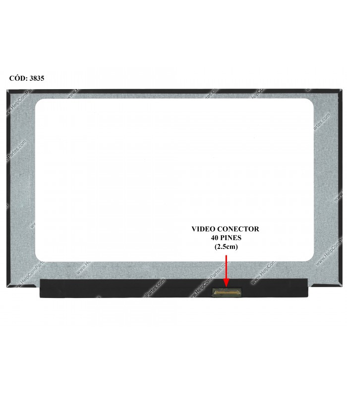 DISPLAY TOUCH 15.6" 40PIN WLED SLIM FHD (1920x1080) NARROW MATTE 60Hz IPS TS  I²C eDP VC-D PCBA FLAT 2cm NO BRACKET 01C4CW ORIG.