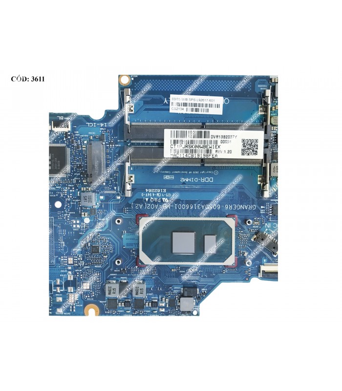 MBO HP i3-1005G1/T3.40GHz/WIN10/ 240 246 G7 14-CK 14-CF SERIES / L92617-601 ORIG.