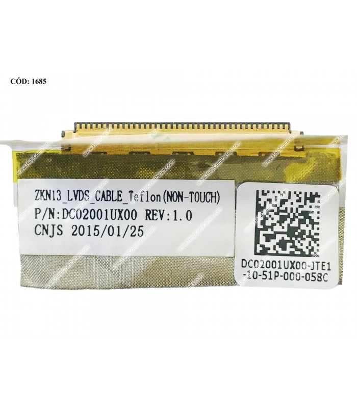FLEX LCD HP PAV TOUCHSMART 11-E00 11-E100 HP 210 215 G1 215 A4 215 A6 SERIES 40PIN 11,6" N-TS DC02001UX00 754263-001 ORIG.