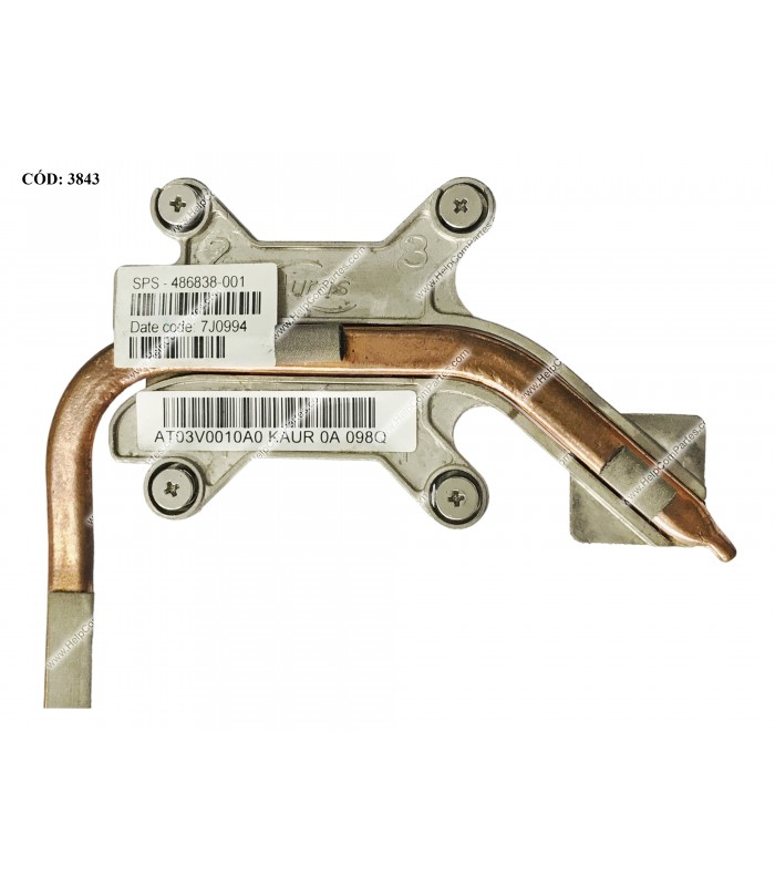 DISIPADOR HP PAV DV4-1000 DV4-1400 DV4T-1400 PRESARIO CQ40-100 CQ41 CQ45-201TU SERIES UMA 486838-001 ORIG.(DS)
