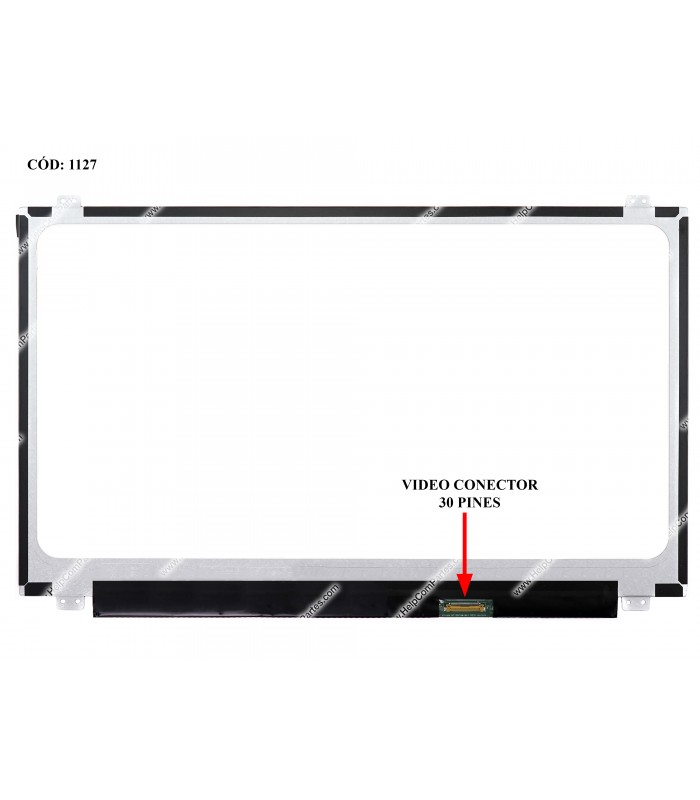 DISPLAY 15.6" 30PIN WLED SLIM FHD (1920x1080) MATTE 60Hz eDP VC-D PCBA FLAT SEG. U/D BRACKET 0M9P74 ORIG. (DS)