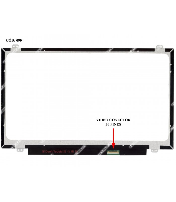 DISPLAY 14.0" 30PIN WLED SLIM WXGA HD (1366x768) GLOSSY 60HZ eDP VC.D PCBA FLAT SEG. U/D BRACKET/ L23211-001