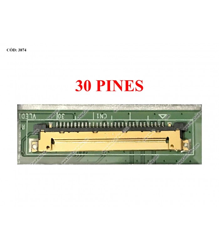 DISPLAY 15.6" 30PIN WLED SLIM WXGA HD (1366x768) NARROW GLOSSY 60Hz N-TS eDP VC.D PCBA FLAT 2cm NO BRACKETS L52000- (DS)