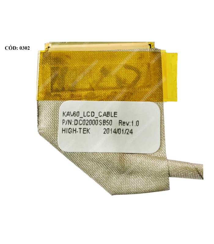 FLEX LCD ACER ASPIRE ONE D150 D250 751-BK 751H A150 AOA150 ZA8 CONECTOR SMALL+CABLE MIC/DC02000SB50 KAV60 40PIN OEM.