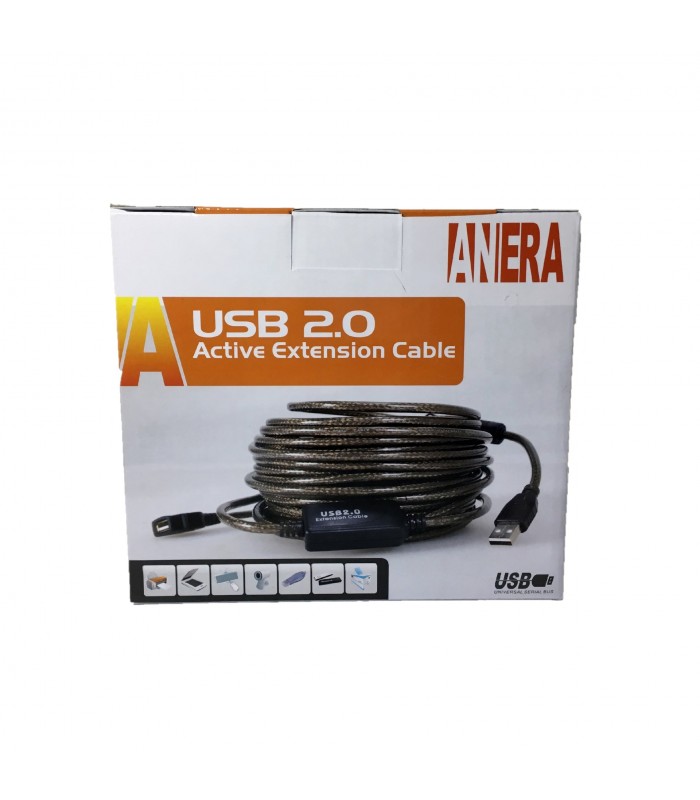 CABLE USB ANERA 5M EXTENSION USB-A 2.0 MACHO A USB-A 2.0 HEMBRA 480Mbps GR