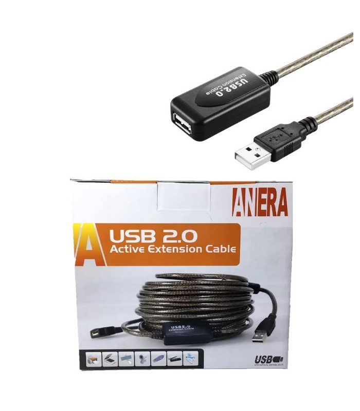 CABLE USB ANERA 7.5M EXTENSION USB-A 2.0 MACHO A USB-A 2.0 HEMBRA 480Mbps GR