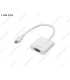 ADAPTADOR MINI HDMI A VGA HDTV HEMBRA/ 1080P PC BLANCO